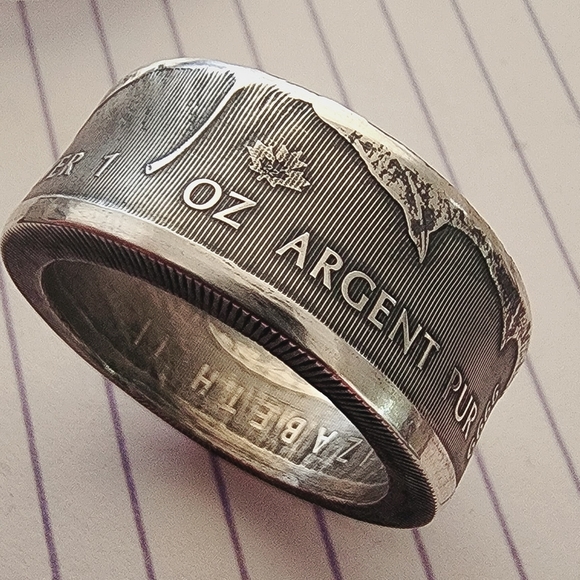 9999 silver maple  ring - Picture 2 of 2